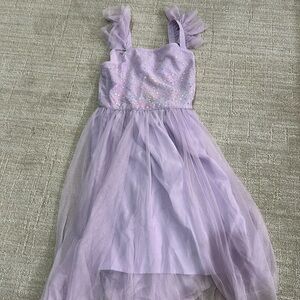 Girls purple dress with sequins up top